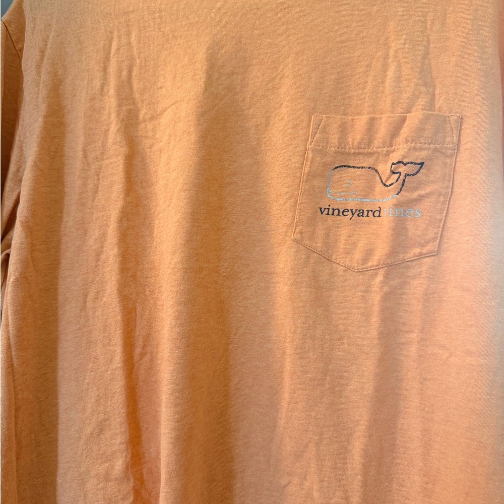 Vineyard Vines Short Sleeve Pocket Tee in Peach